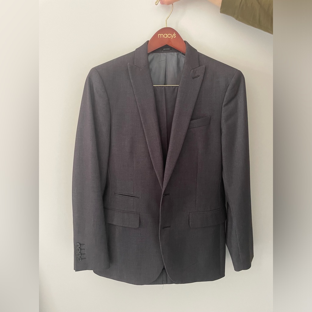 2 Piece Slim Charcoal Suit